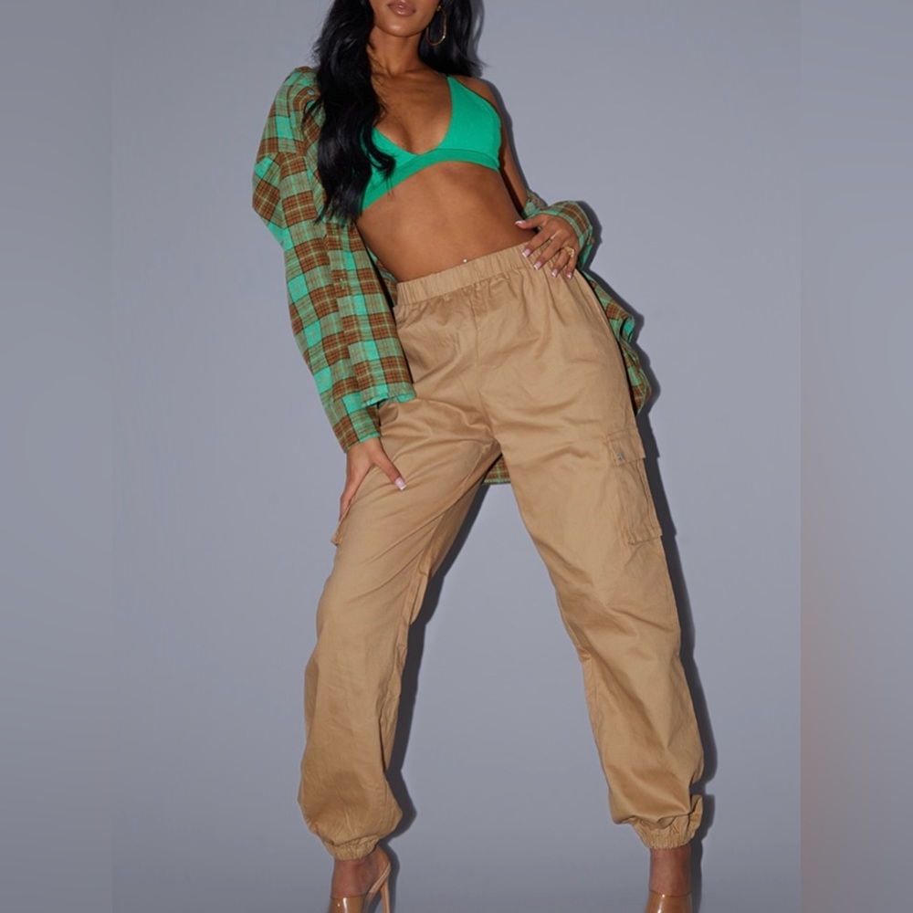 Tall 🤎 Faux Leather Pocket Detail sweatpants 
New 30”
